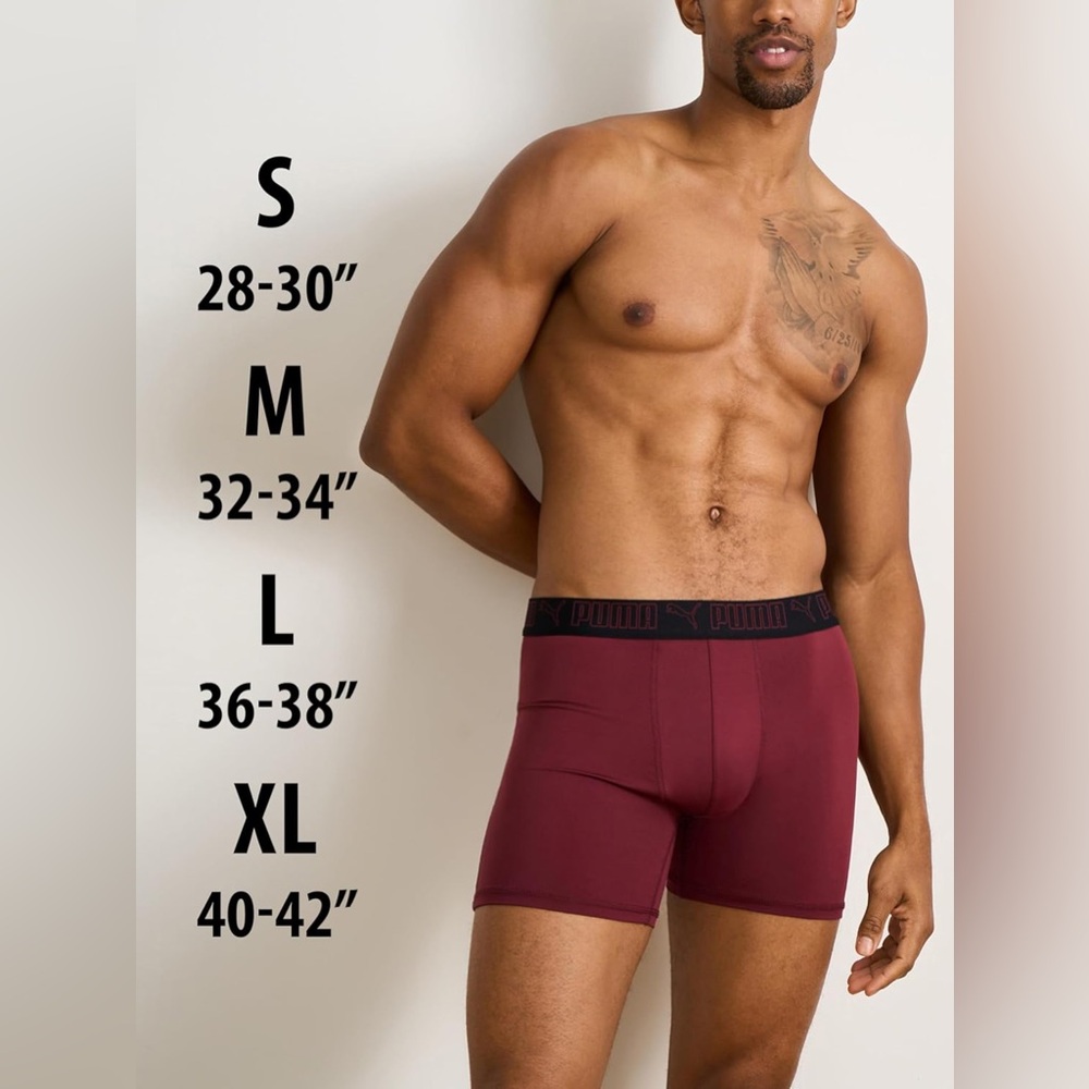 PUMA 5PK Performance Boxer Briefs Multicolor MED 32-34 Waist NWT - Picture 2 of 12